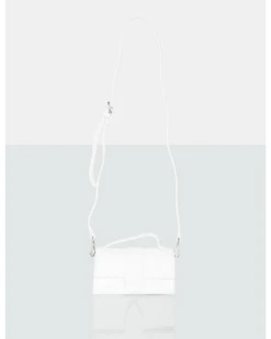 PUBLIC DESIRE - MIKA WHITE MATTE CROC -Beautiful Shoes public desire The Mika White Matte Croc Bag