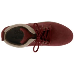 SAS Gretchen Chukka Water-Resistant Boot Red/Taupe Leather (Women's) -Beautiful Shoes red 6 bbf1eb21 009f 4179 8c96 a4fb88b22230