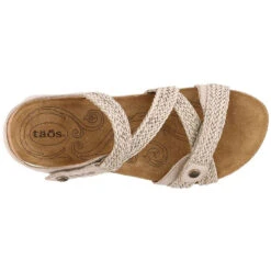 Taos Trulie Sandal Stone Leather (Women's) -Beautiful Shoes stone 6 36efaa40 67c0 475f b0a1 6b2850b3d15b