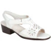 SAS Sunburst Sandal White Leather (Women's)